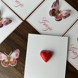 Butterfly et espace réservé au chocolat placé