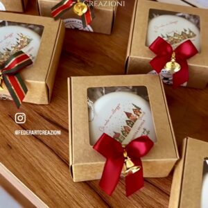 Palla di natale in scatola personalizzabile