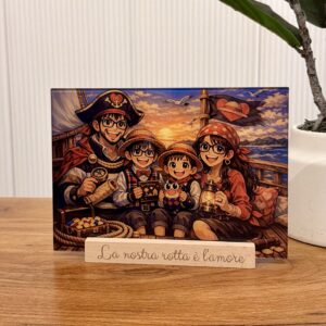 Ritratto Creativo su Acrilico con Incisione – Stile a Scelta