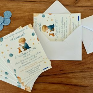 Partecipazione su Cartoncino 350g – 12,5×17,5 cm con busta Inclusa