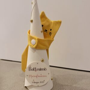 Set Segnaposto “Cono Prezioso + Mini Sacca Gattino